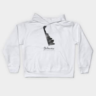 Delaware state map Kids Hoodie